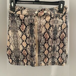 Altar'd State Snake Print Pencil Skirt - Black and Cream
